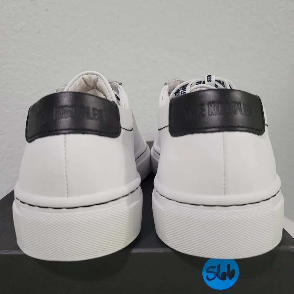The Kooples Men Low Sneakers White Leather Mens Size 8 /Women 9.5 NEW